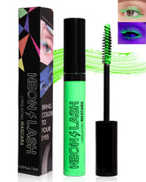 UV Glow Colored Mascara Volume and Length-1 Pcs Green Waterproof Mascara for Eyelashes, Fast Dry Curling Non Clumping Mascara,Long Lasting for St Patrick's day Party,Stage Use,Clubbing Makeup-02